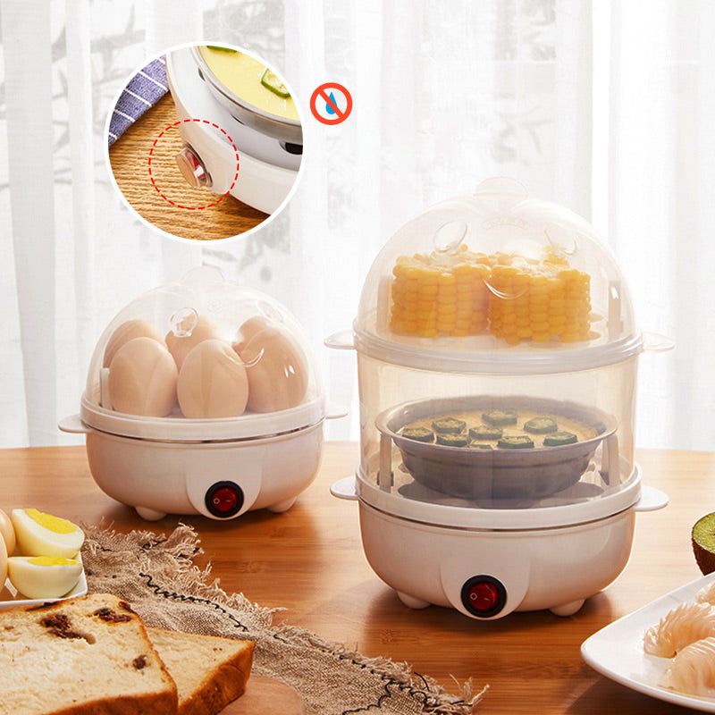 🍳Multi-function Egg Steamer | Double Layer,, Auto Power Off