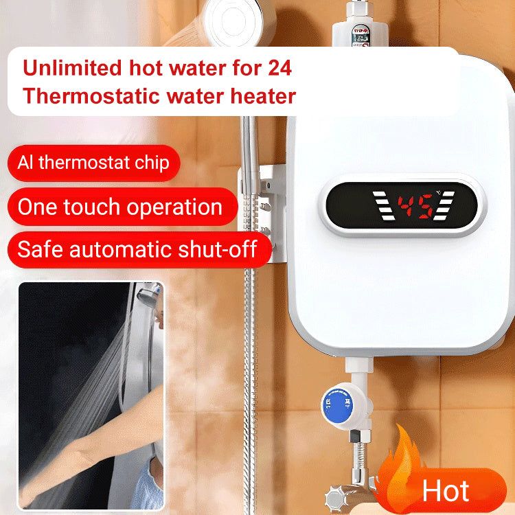 Shower Water Heater 3500W with LCD Display