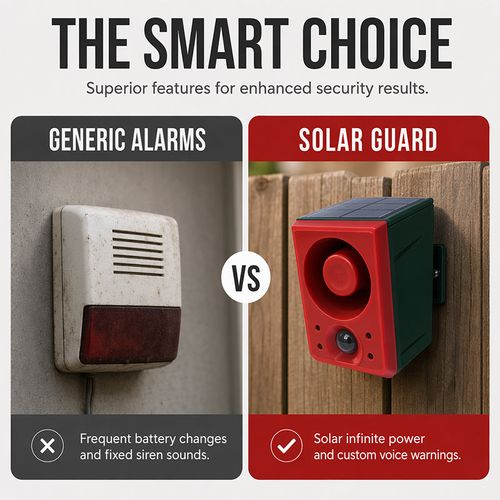 Solar Security Light with Motion Alarm