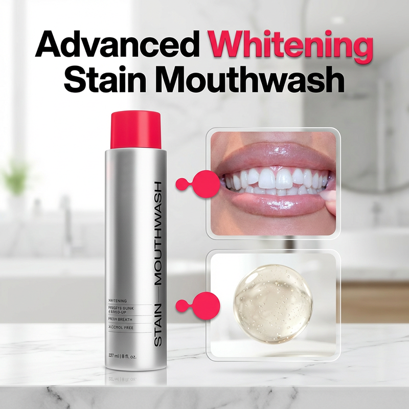 🦷50% OFF! ☕Stain‑Removing Whitening Mouthwash – Lifts coffee & tea stains, alcohol‑free.
