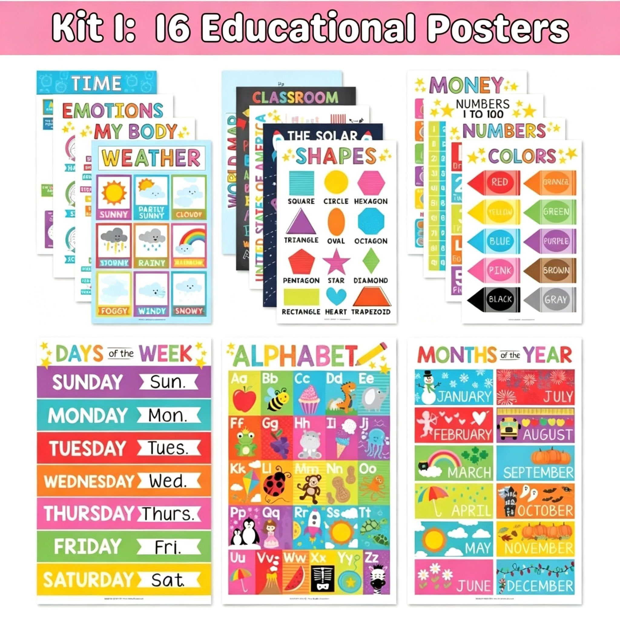 🌈 Preschool Head Start Learning Kit – Fun Early Education Activities for Confident Little Learners