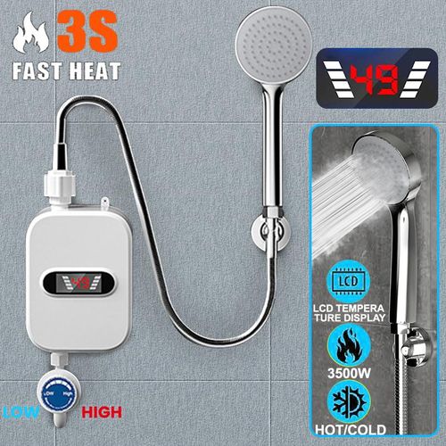 Shower Water Heater 3500W with LCD Display