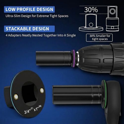 Low Profile Impact Socket Adapter Set