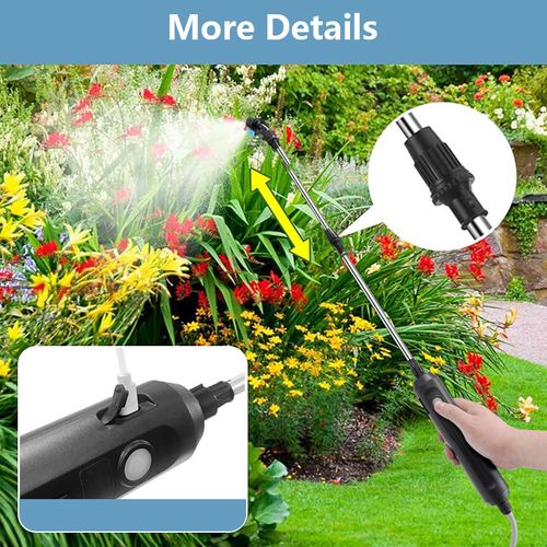 Battery-Powered 5L Adjustable Nozzle Garden Sprayer for Garden Watering Fertilizing Disinfection
