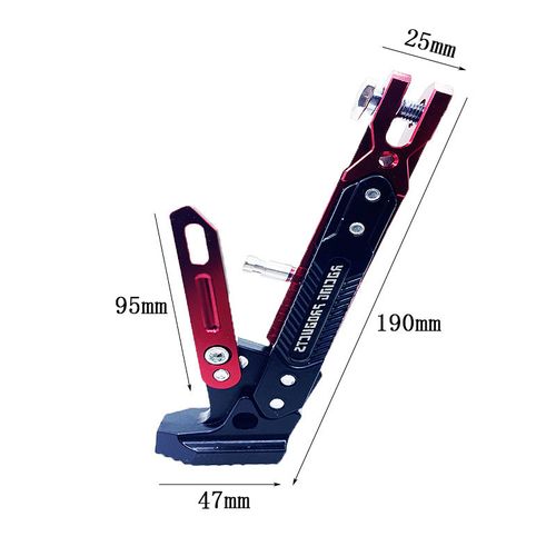 Universal adjustable side stand for motorcycles