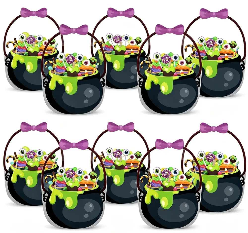 👻Halloween Bestsellers-Halloween Transparent Pumpkin Favor Bags