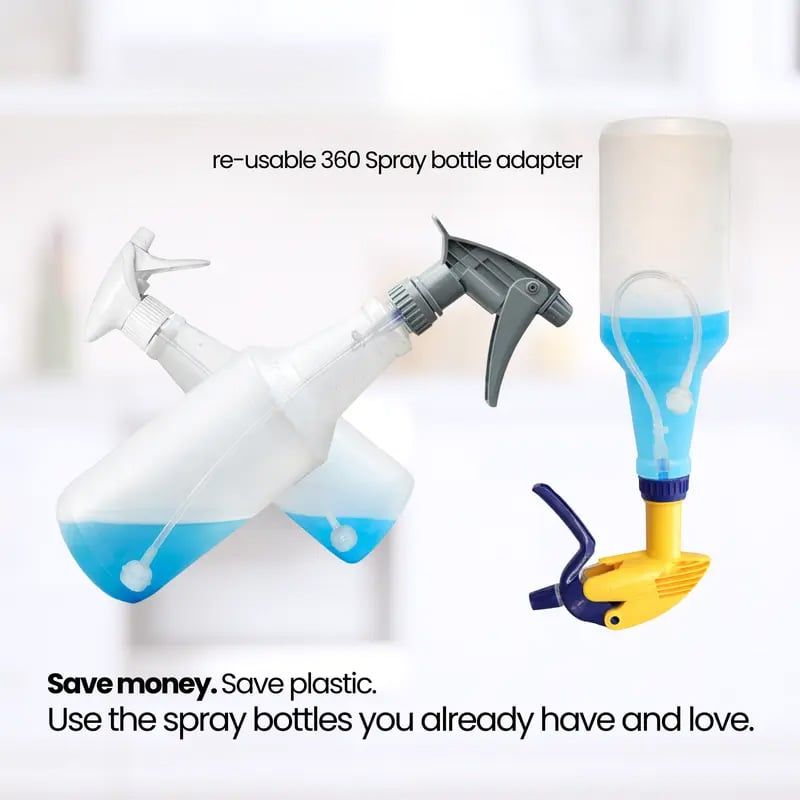 🔥LAST DAY 50% OFF - 🌟💦 3-Pack Universal Fit 360° Spray Bottle Adapter with sprayer head