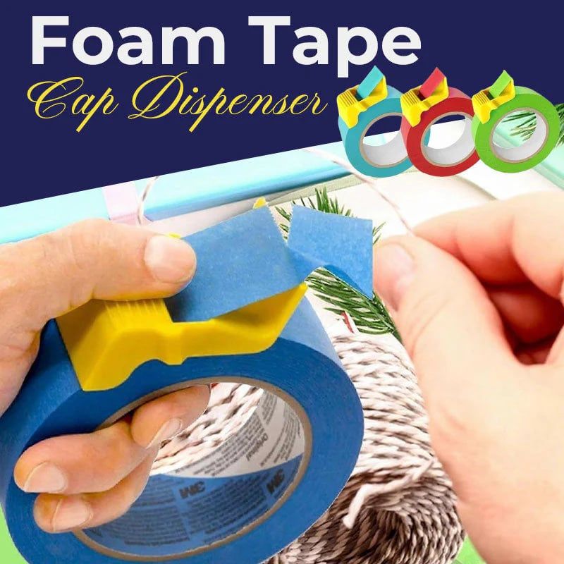 Foam Tape Cap Dispenser for Painters, Crafters, and Masking Tape Cutting  ( 3 Sizes Included no Foam Tape)