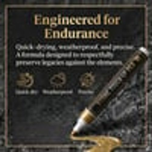 🐦Golden Tombstone Marker Pen for Restoring Faded Grave Inscriptions - Gold / 1 Pack