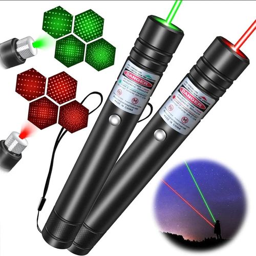 Red and green single-point laser light