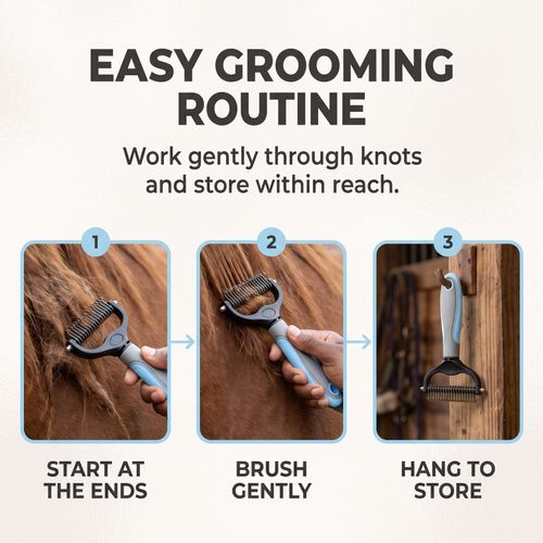 Equine Care Mane & Tail Grooming Rake