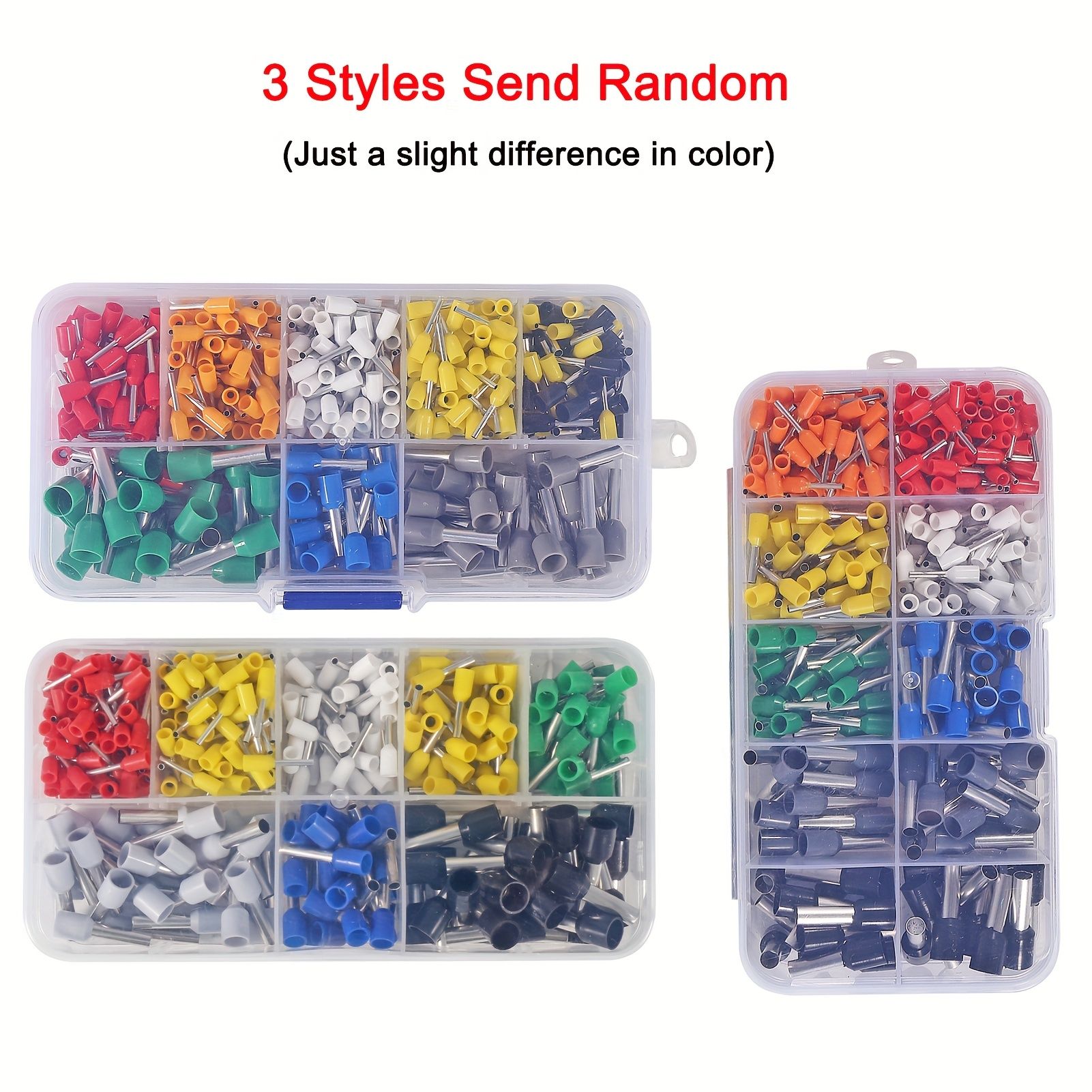 💣BUY 1 GET 400PCS! VE Tubular Crimp Terminals Wire Insulated Terminator Block💫