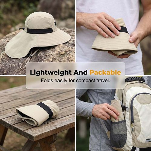 Wide-brimmed sun hat