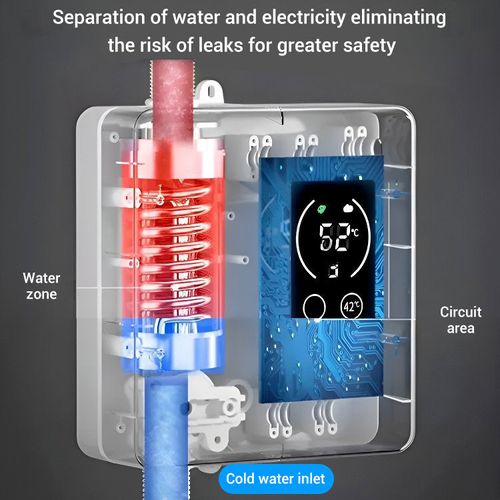 Shower Water Heater 3500W with LCD Display