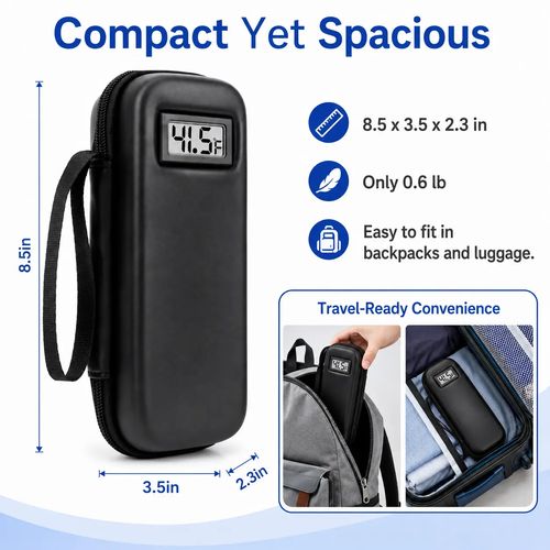 Cooler Travel Case with Temperature Display