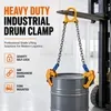 ⏳Time-Limited Special⏰Heavy Duty Oil Drum Lifting Clamp Forklift and Crane Drum Lifter for Steel Metal Drums Die Forged…