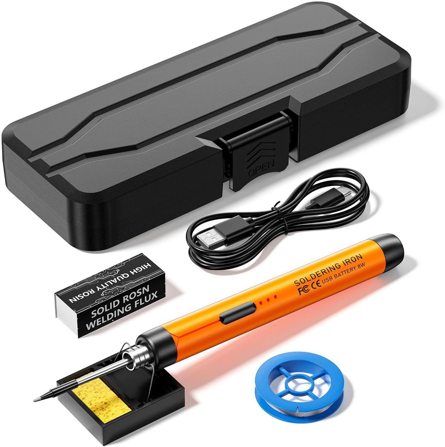 Cordless Soldering Iron, Rapid Heat Lithium-Ion Mini Portable Solder Iron, Soldering Iron Kit High-Efficiency Soldering & Brazing Equipment, Soldering Iron for Home Appliance Repair