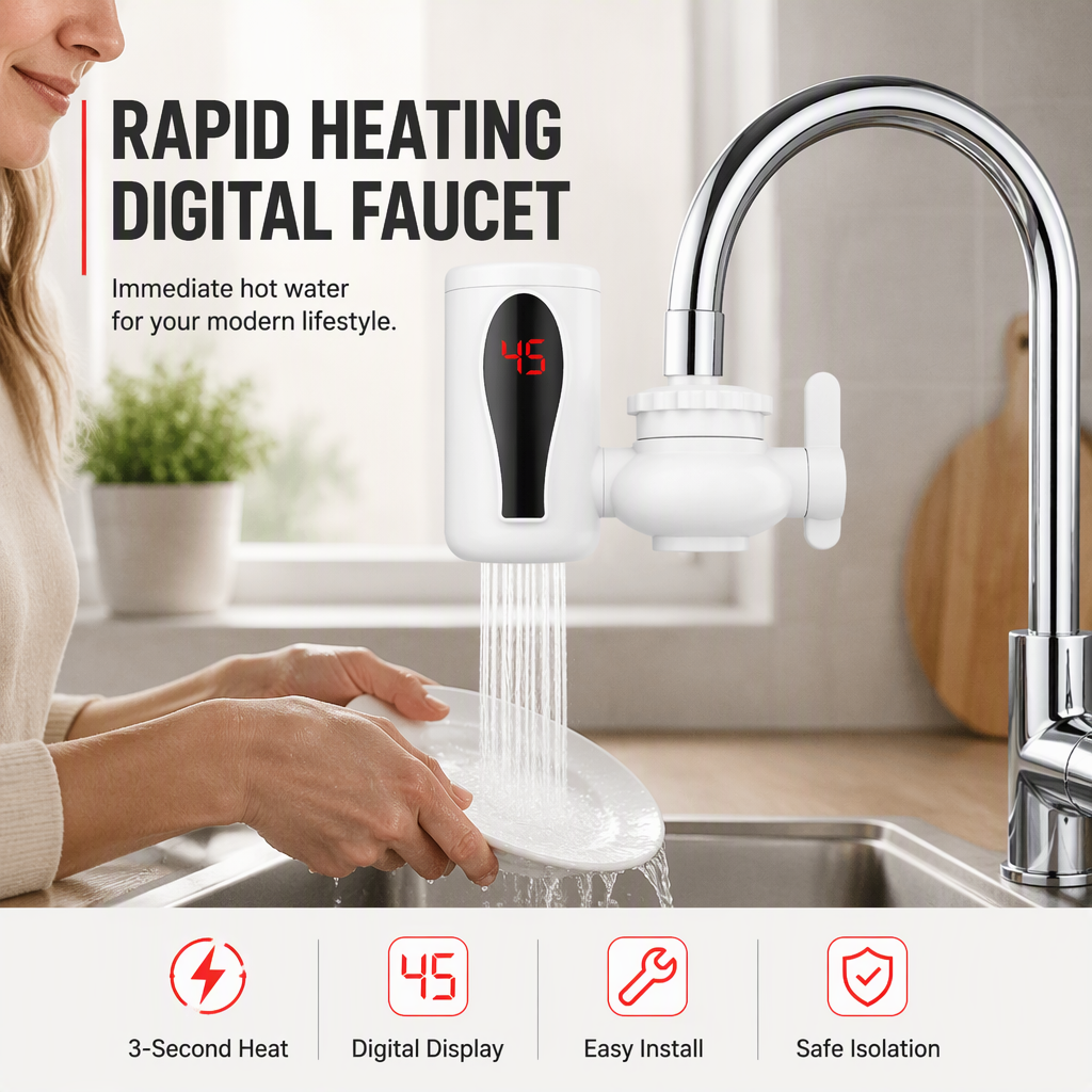 🔥 Instant Electric Hot Water Faucet | 3000W Fast Heating for Kitchen
