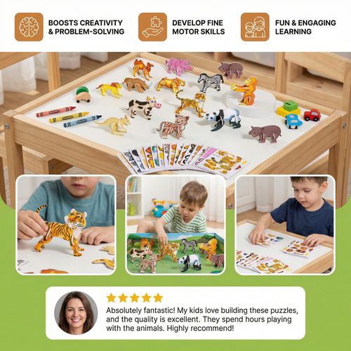 Educational 3D Cartoon Puzzle