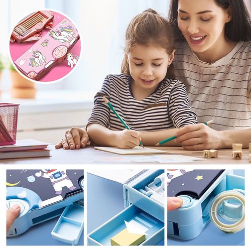 ✨Perfect gift for children !!! Multifunctional Stationery Box