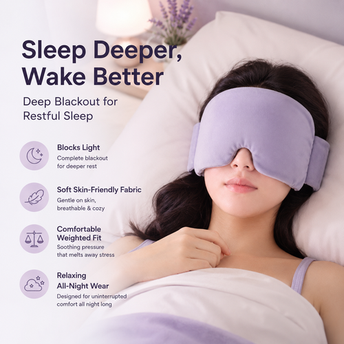 Mellow Lights Out Weighted Eye Mask 360° Wraparound