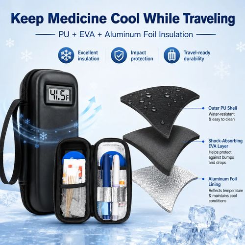 Cooler Travel Case with Temperature Display