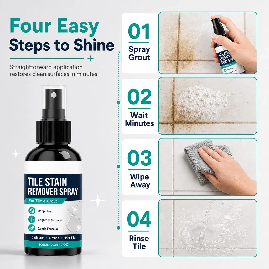 🎯Grout Cleaning Spray – Easy Care for Tile Lines & Damp-Area Stains✨