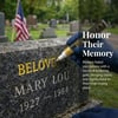 🐦Golden Tombstone Marker Pen for Restoring Faded Grave Inscriptions - Gold / 1 Pack