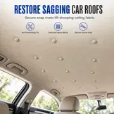 ⏳Time-Limited Special⏰Car Headliner Repair Kit for Fixing Sagging Roof Fabric Auto Interior Ceiling Snap Buttons and Re…