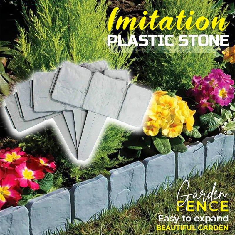 BUY 1 GET 10 !!! 🌿✨2026 Imitation Stone Garden Fence – Real stone look, no tools needed, Easy to install & expand🏡♻️