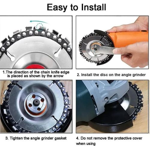 Stump Remover/Wood Carving Disc for 4'' or 4"-1/2" Angle Gri