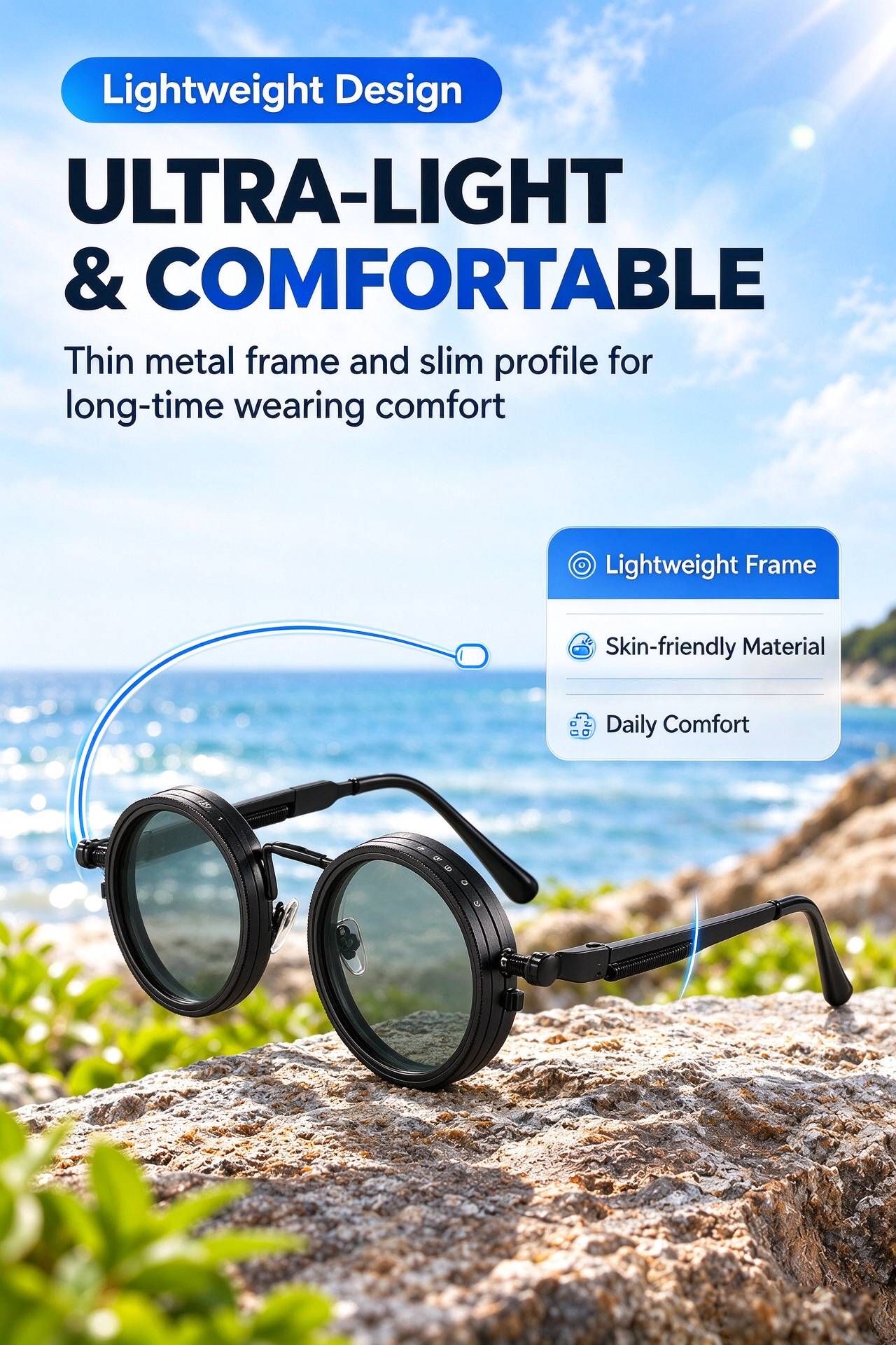 2026 Spin Glasses 9-Level Adjustable Brightness Eyewear✨