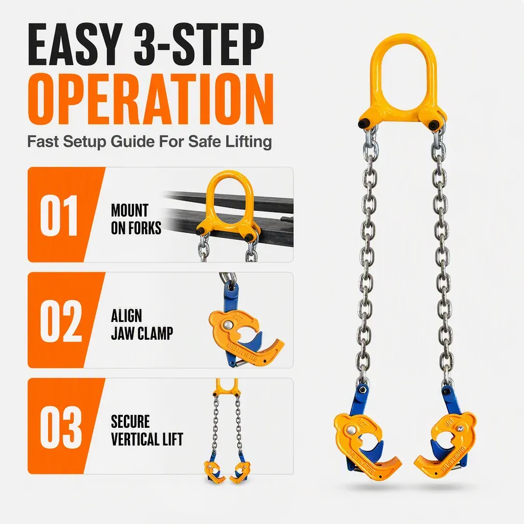 ⏳Time-Limited Special⏰Heavy Duty Oil Drum Lifting Clamp Forklift and Crane Drum Lifter for Steel Metal Drums Die Forged…
