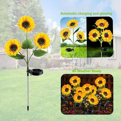 SPRING ARTIFICIAL Chrysanthemum SOLAR GARDEN STAKE LED