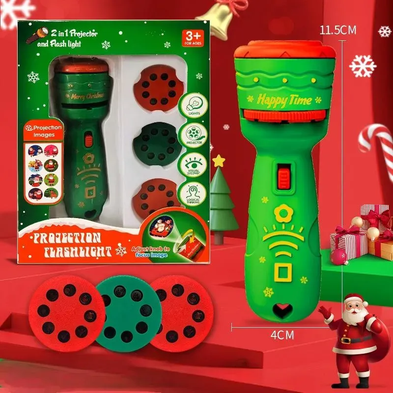 Kids Christmas Halloween Projection Flashlight Toy