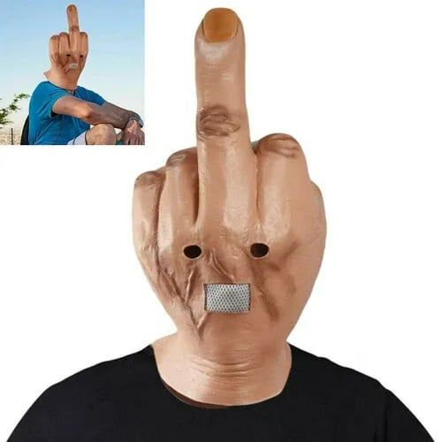 middle finger full head mask