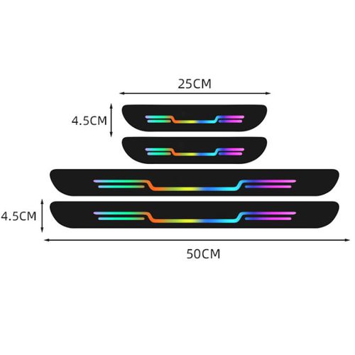 Car Door Sill Anti-Scratch Strips, total 4 Pcs