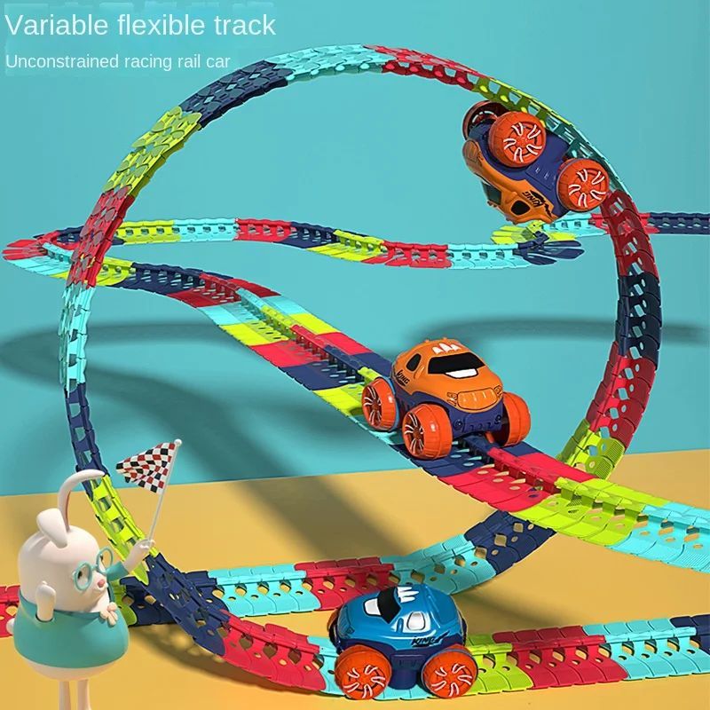 Rechargeable Anti-Gravity Track Car LED Light-up Race Car Flexible✨🎈