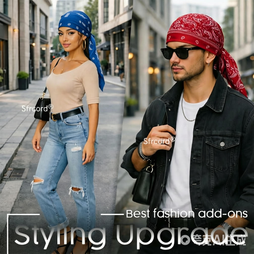 BUY 1 GET 3 !! 🧢Paisley Cooling Headscarf Cap（Blue . Red . white)