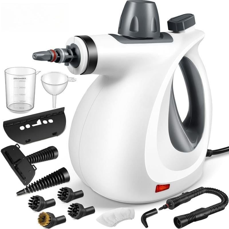 📦Pressurized Handheld Multi-Surface Natural Steam Cleaner with 12 Replacement Parts, Versatile Steamer for Springtok, Home & Car