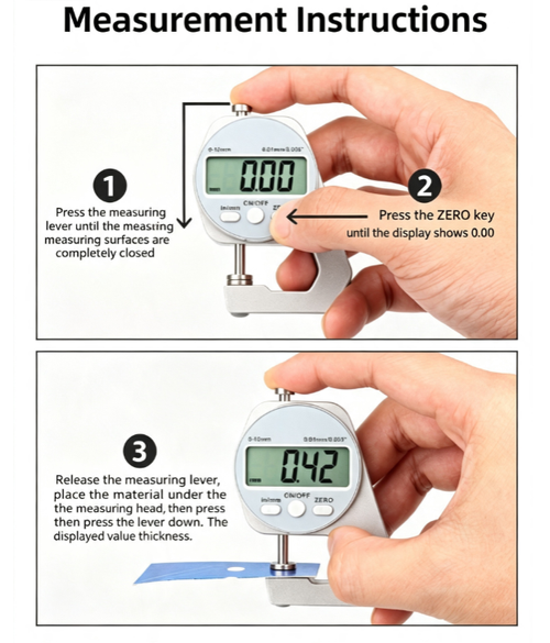 Digital Display Thickness Gauge