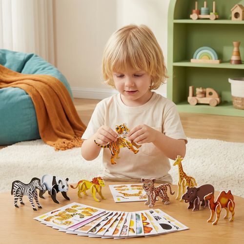 Educational 3D Cartoon Puzzle