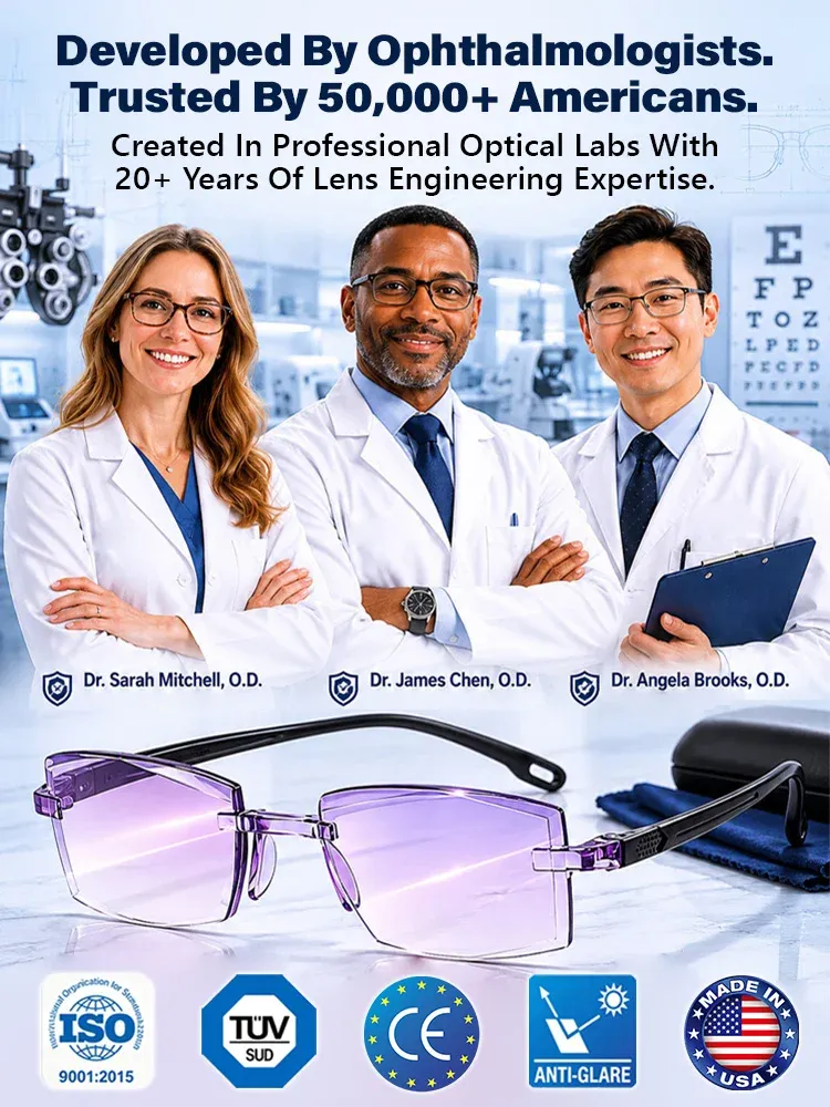 Smart Zoom Diamond-Cut Reading Glasses