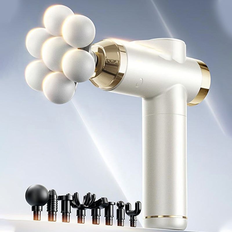 🥳2026 HOT SALE🥳💞 Multi-Head Massage Gun – 7-ball head covers large areas, 46mm deep percussion eases aches & stiffness. 9 heads for full-body relief! 💪✨
