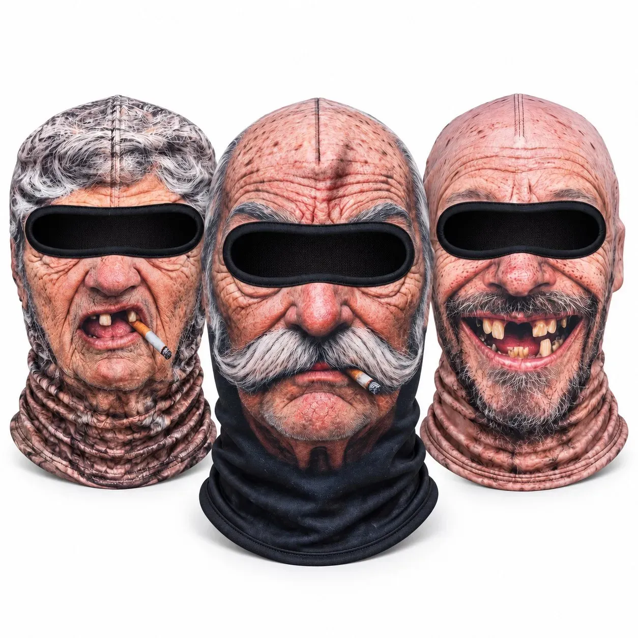 Instant Character-Switch 3D-Look Face Balaclava - The Wild Grin
