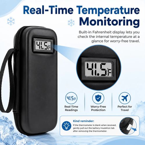 Cooler Travel Case with Temperature Display