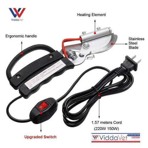 Electric Piglet Tail Cutter Set