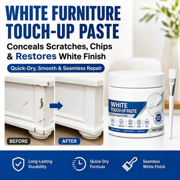 Buy 1, Get 1 Free✨-White Furniture Touch-Up Paste with Brush🎸
