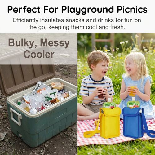 Nylon Food Pouch Insulator – Soft, insulated sleeve designed for standard 4 oz. food pouches, portable and perfectly si…