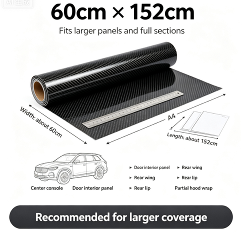 New Year Carbon Fiber Car Wrap Vinyl Roll With Air Release
